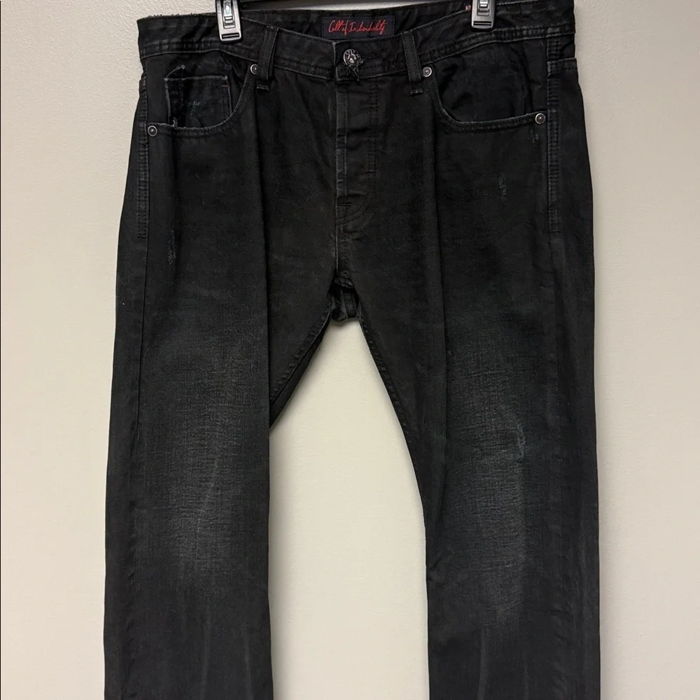 Cult of Individuality Rebel Straight Black Jeans W36 L34